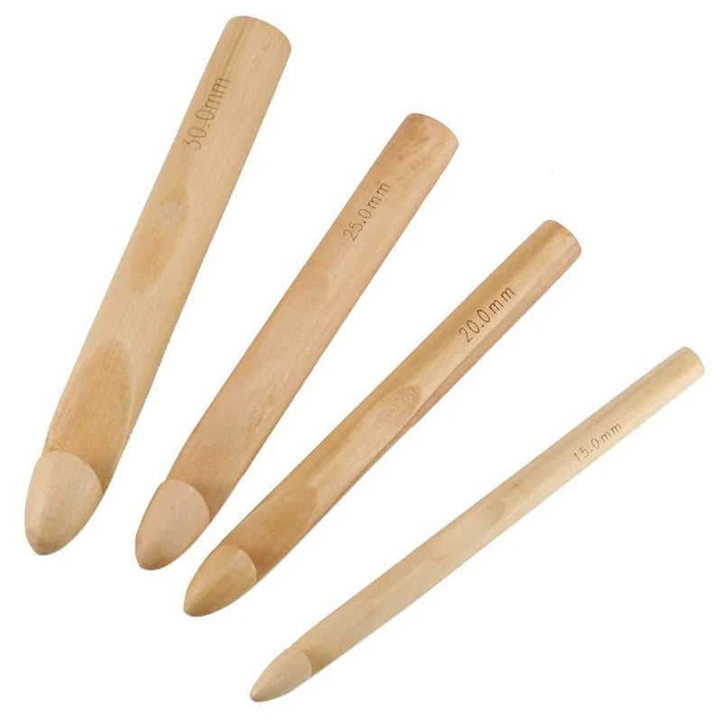 1Pcs15/20/25/30mm Wooden Crochet Hooks - ATSProducts