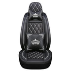 Caranger Breathable Four Seasons Crown Split Full Leather Car Seat Cushion - ATSProducts
