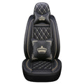Caranger Breathable Four Seasons Crown Split Full Leather Car Seat Cushion - ATSProducts