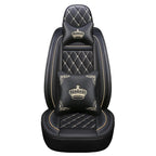 Caranger Breathable Four Seasons Crown Split Full Leather Car Seat Cushion - ATSProducts