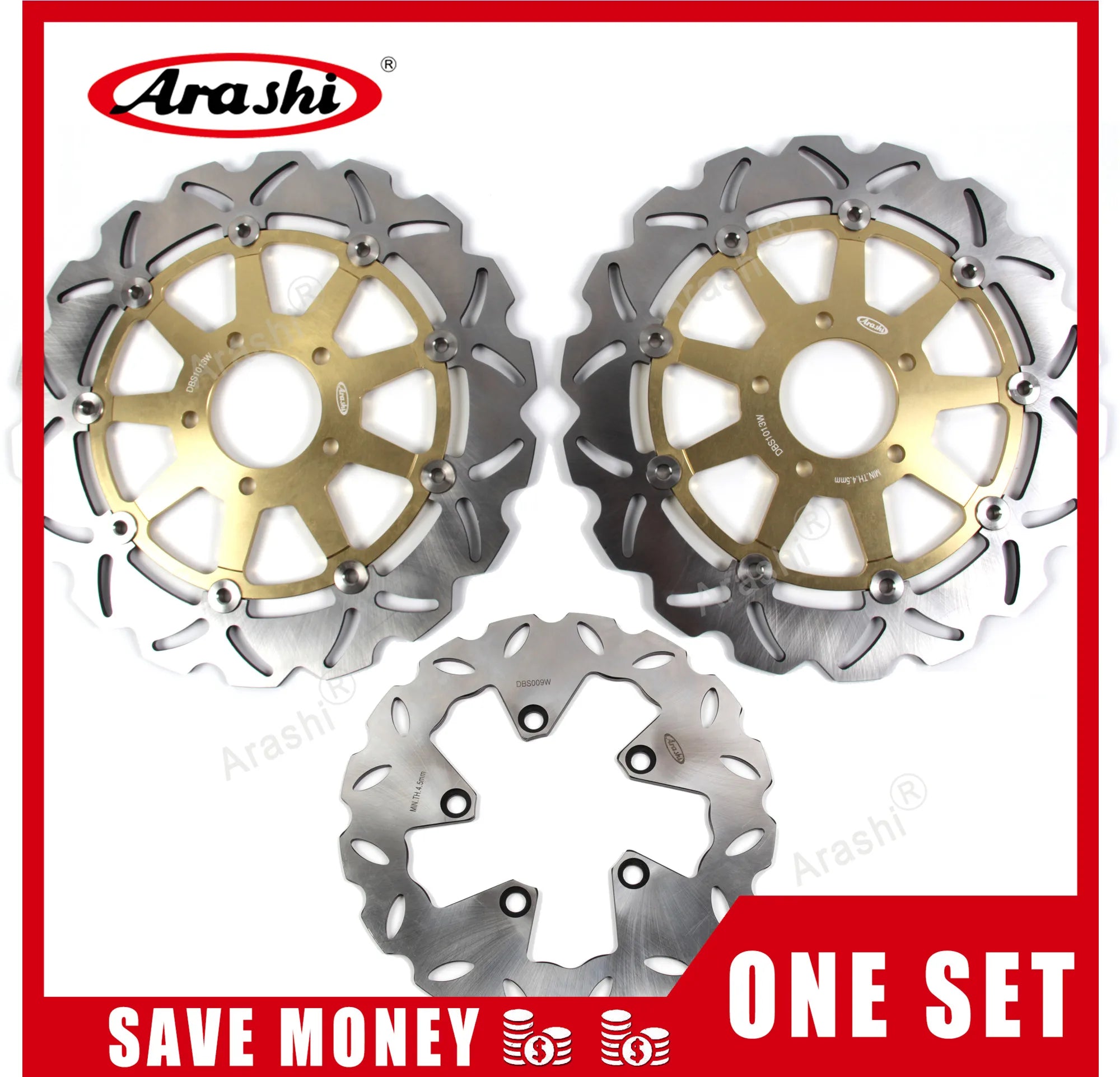 Arashi 1 Set 320 / 240 mm HAYABUSA GSX R 1300 1999-2007 CNC Front Rear Brake Disc Rotors For SUZUKI GSX-R GSXR 1300 2005 2006 - ATSProducts