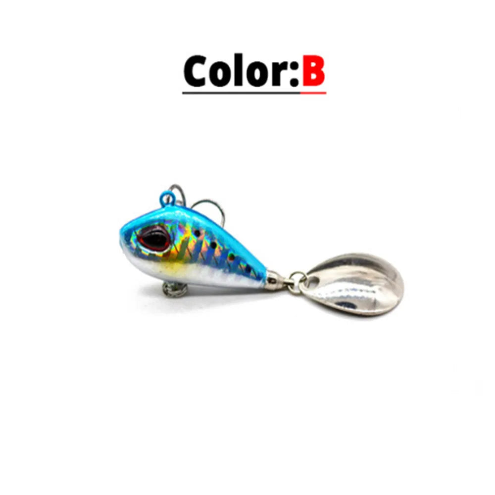 1Pcs VIB Fishing Lures with Spoon Wobbler Rotating Vibration Bait 6g -25g - ATSProducts