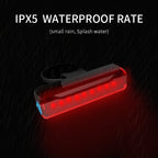 NATFIRE Bicycle Rear Light 5 Light Modes USB Rechargeable LED - ATSProducts