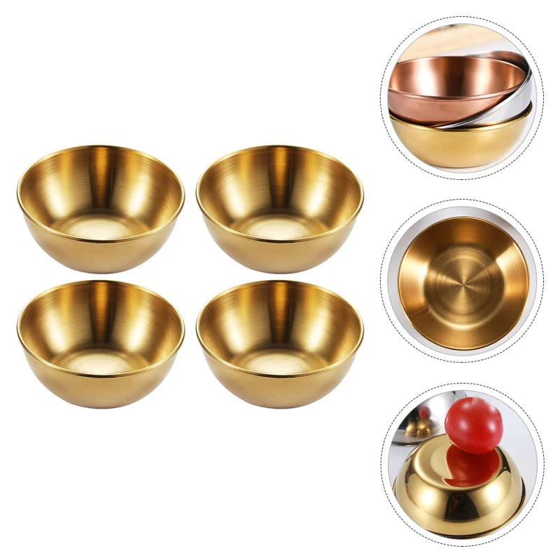 4pcs Golden Sauce Dish - ATSProducts