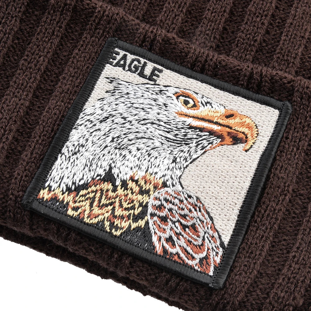 K Kissbaobei Embroidered Eagle Design Beanies - ATSProducts