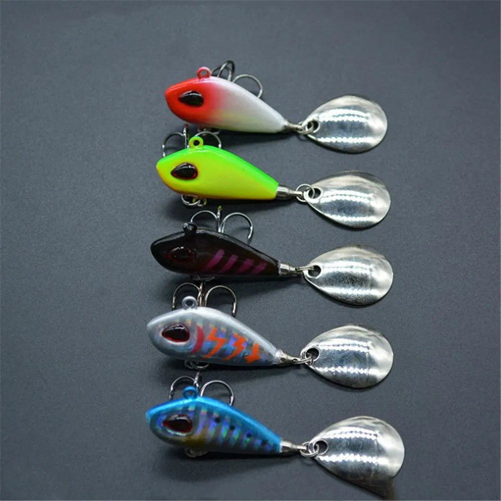 1Pcs VIB Fishing Lures with Spoon Wobbler Rotating Vibration Bait 6g -25g - ATSProducts
