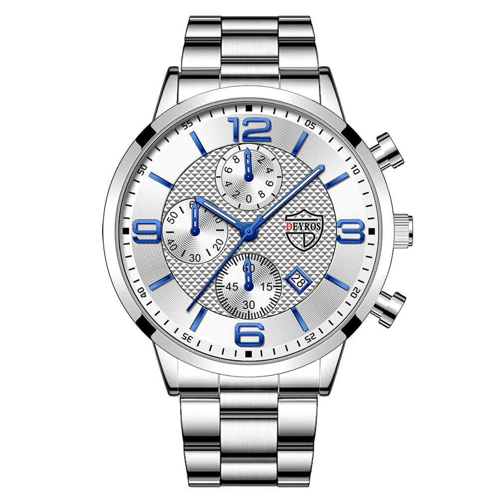 Deyros Stainless Steel Quartz Watch - ATSProducts
