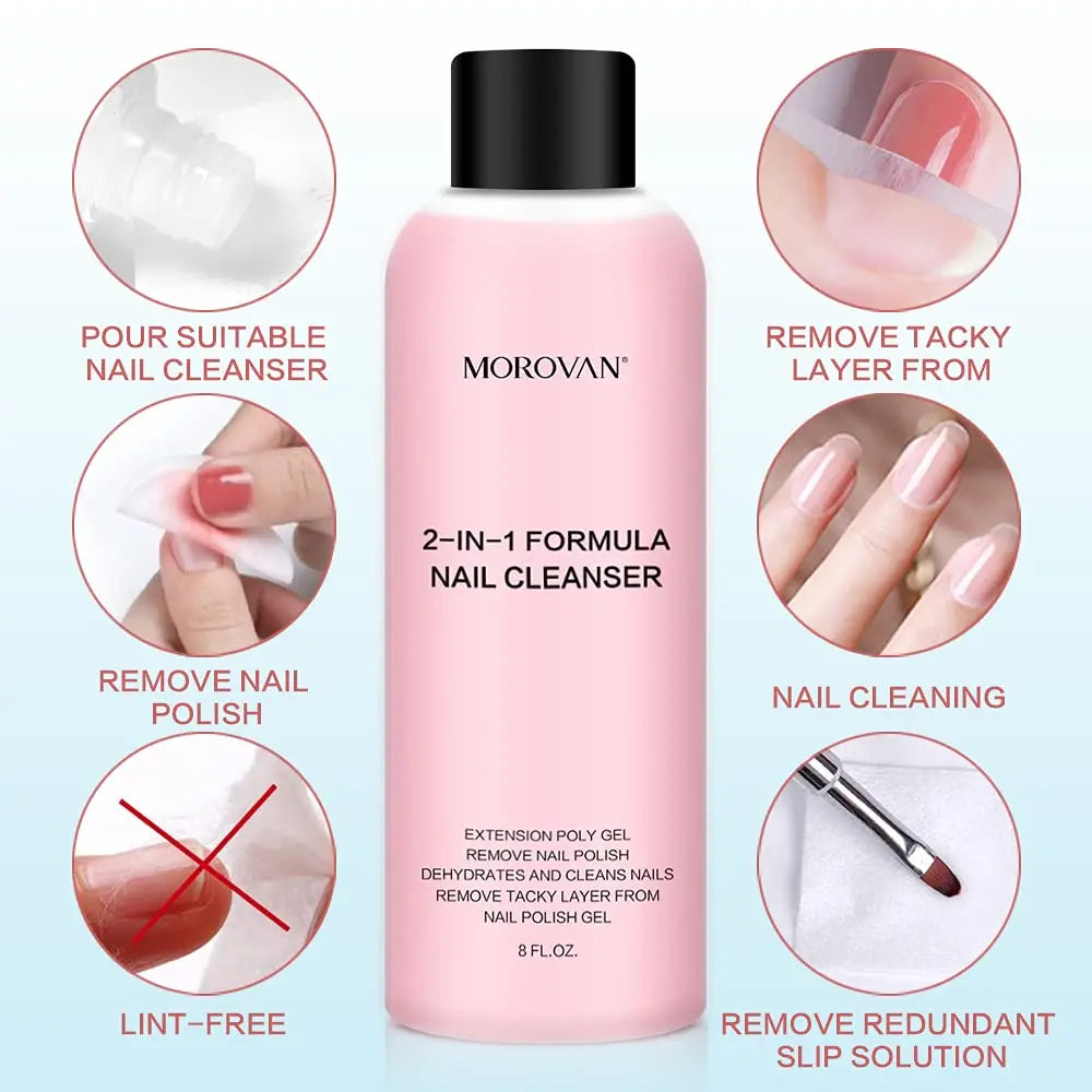 8oz Nail Cleanser 2 in 1 Nail Polish Remover