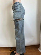 Detachable Bottom Stretch Jeans - ATSProducts