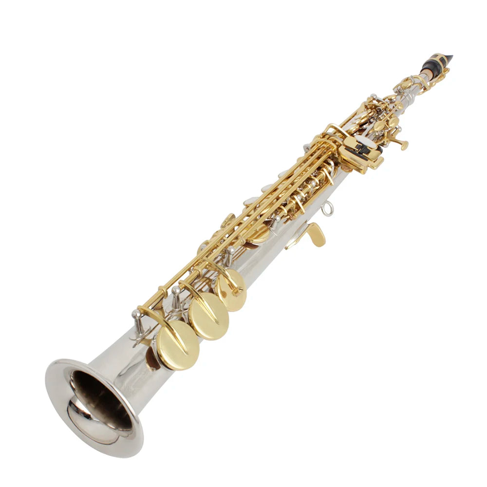 SLADE Soprano Saxophone B Flat With Case Mouthpiece Cleaning Cloth Gloves Accessories - ATSProducts