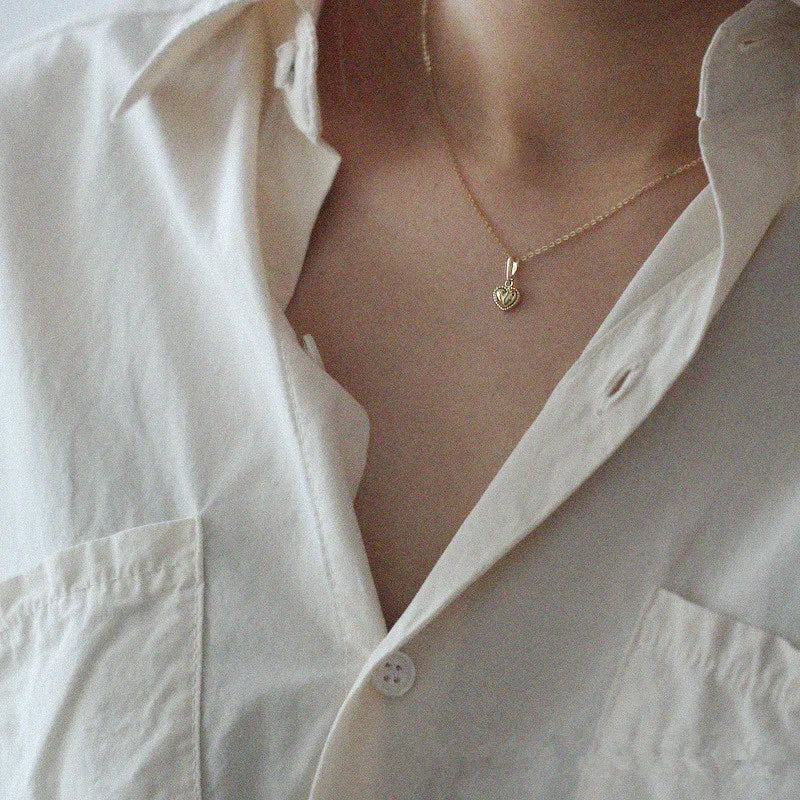 14k Gold Plated Heart Pendant Necklace - ATSProducts