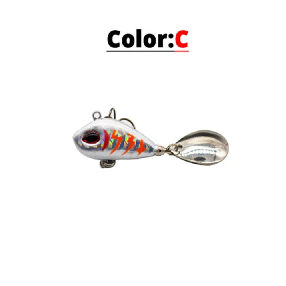 1Pcs VIB Fishing Lures with Spoon Wobbler Rotating Vibration Bait 6g -25g - ATSProducts