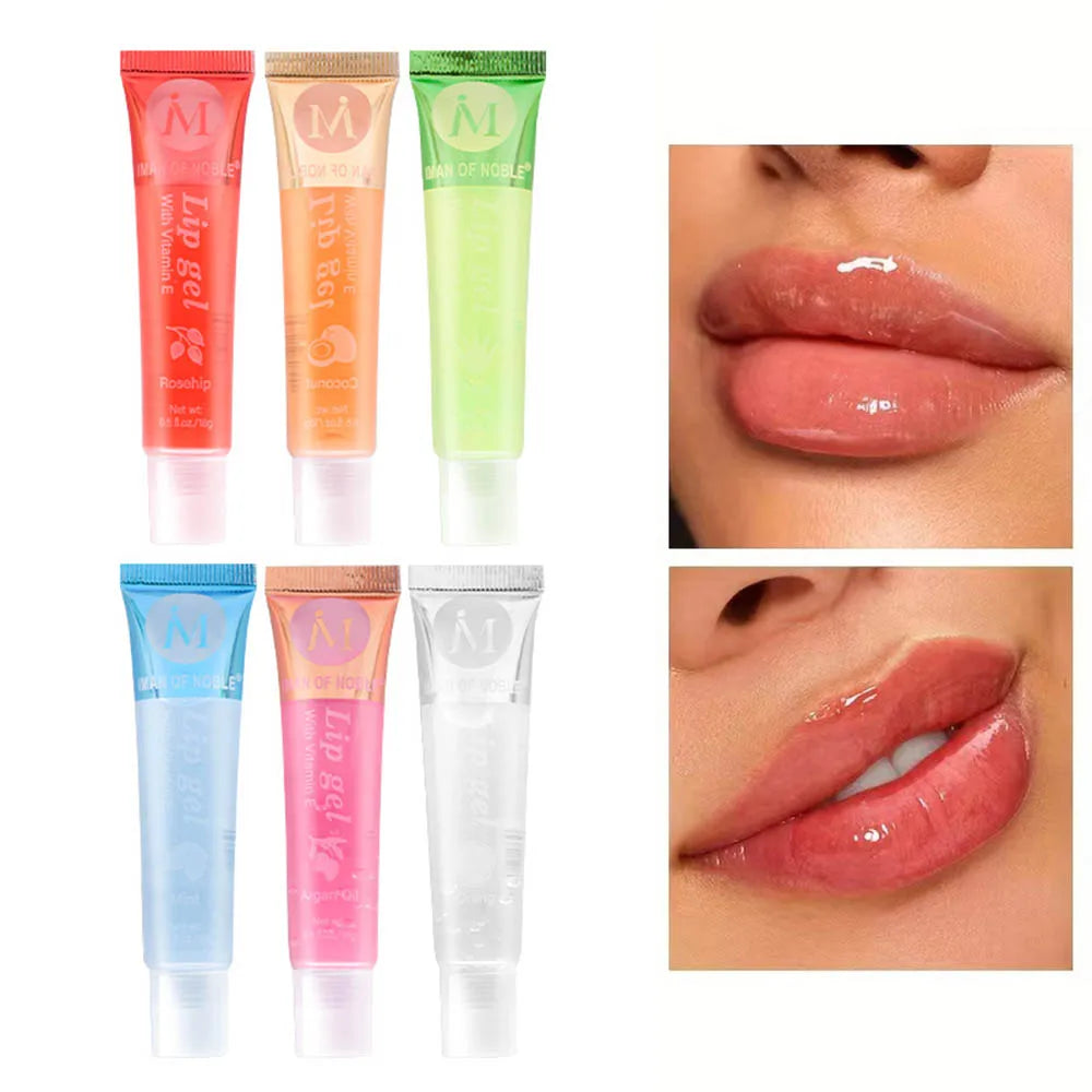 6 Pcs Fruity Flavor Hydrating Moisturizing Lip Gloss Set - ATSProducts