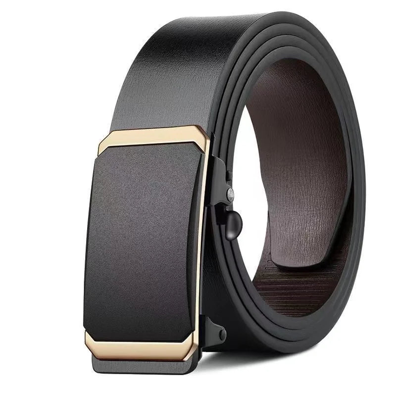 Genuine Leather Automatic Buckle Belt - ATSProducts