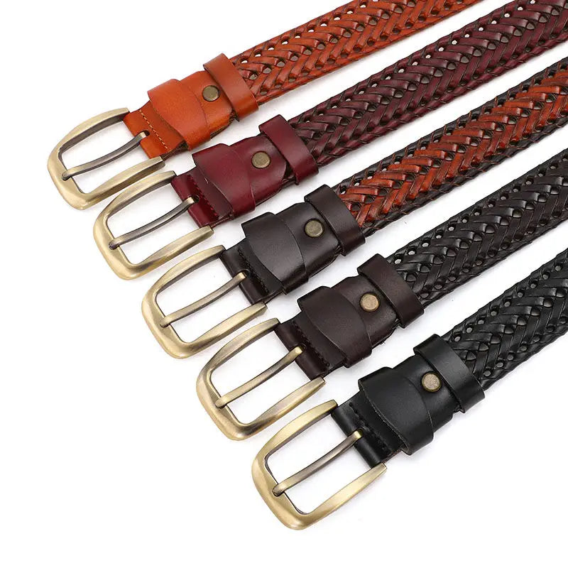 Genuine Leather Braided Belts - ATSProducts