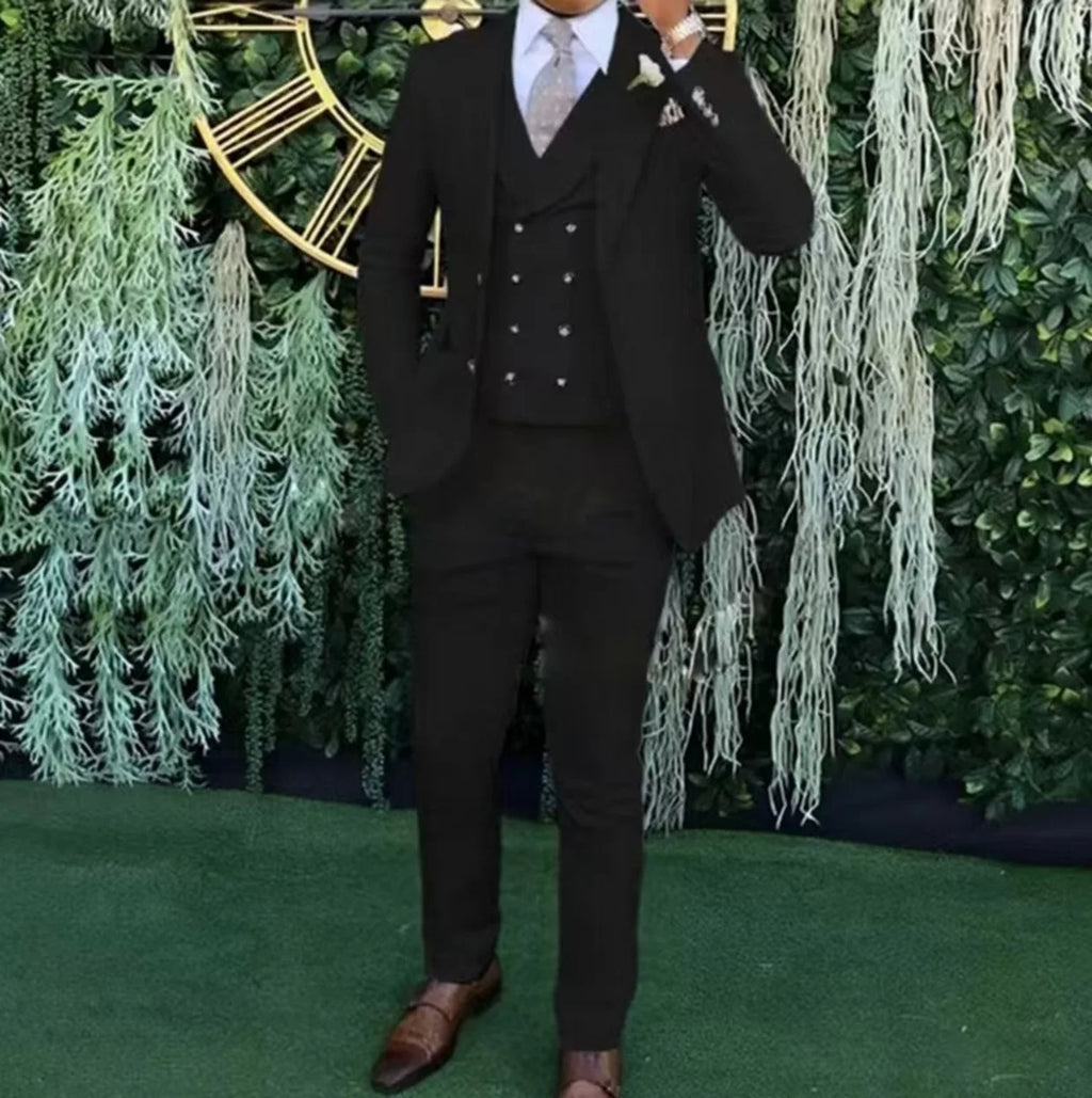 Men's Slim-Fit Three-Piece Suit - ATSProducts