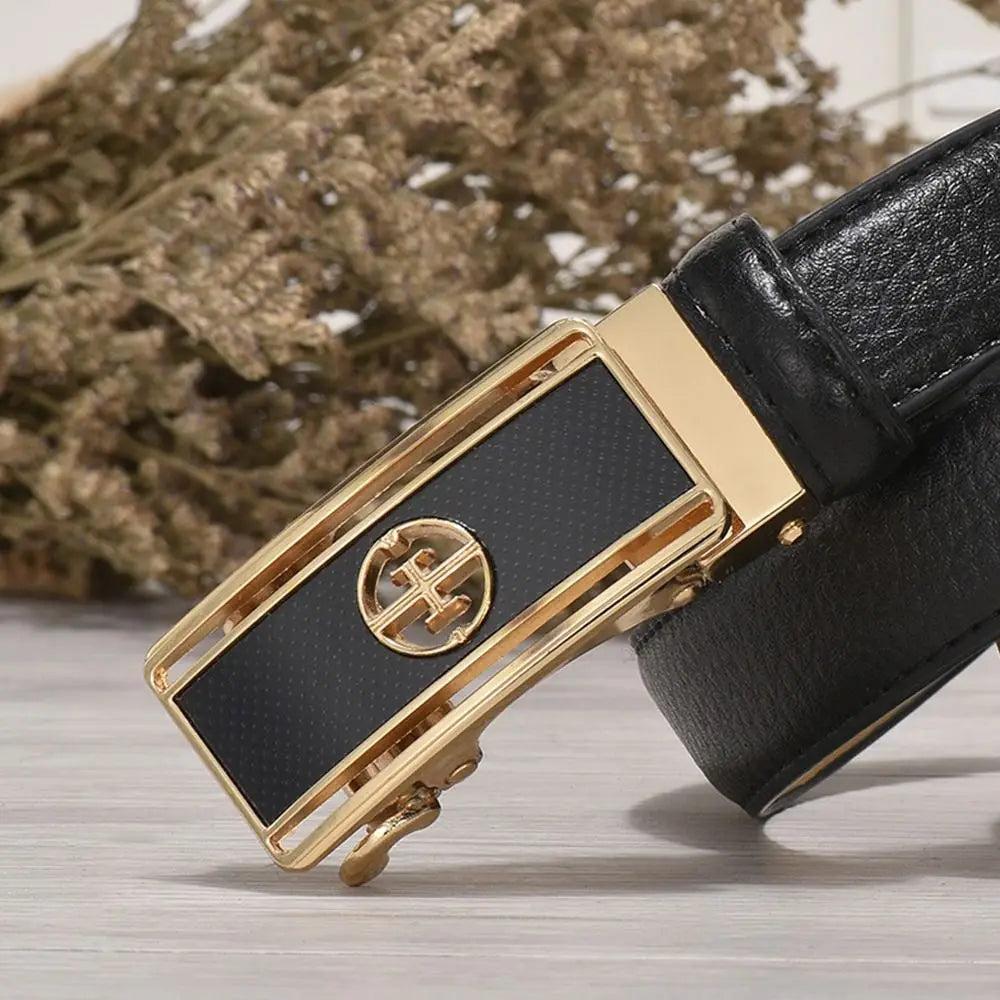 Genuine Leather Automatic Buckle Belt - ATSProducts