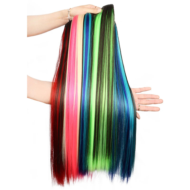 WIGSIN Synthetic 60cm 5Clip Long Straight Hair Extension - ATSProducts