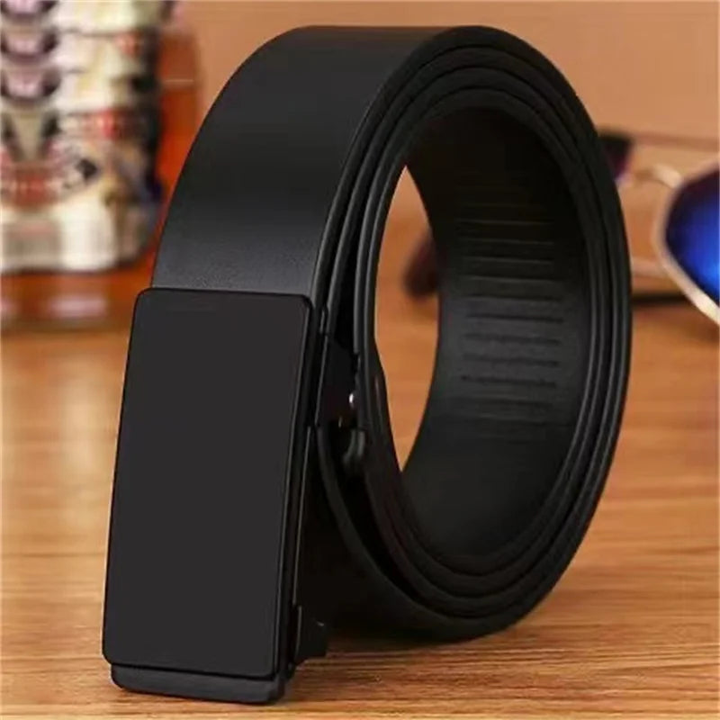 Genuine Leather Automatic Buckle Belt - ATSProducts