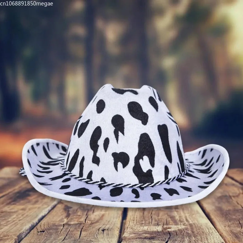 MoonBiffy Cow Pattern Cowboy Hats - ATSProducts