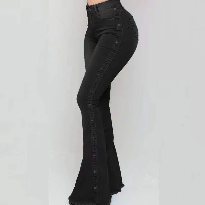 Women's High Waist Studded Jeans - ATSProducts