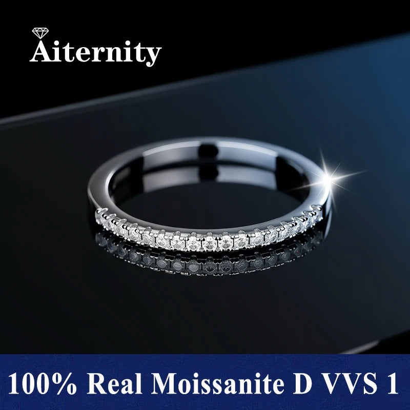 Platinum-Plated Moissanite Eternity Band - ATSProducts