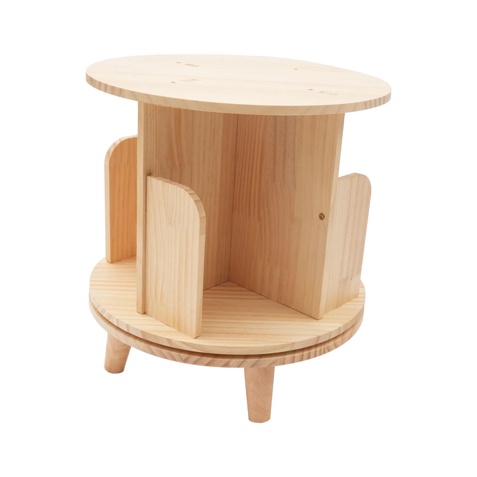 Bookshelf Organizer 360 Rotating Bookcase Storage Shelf Rack - ATSProducts