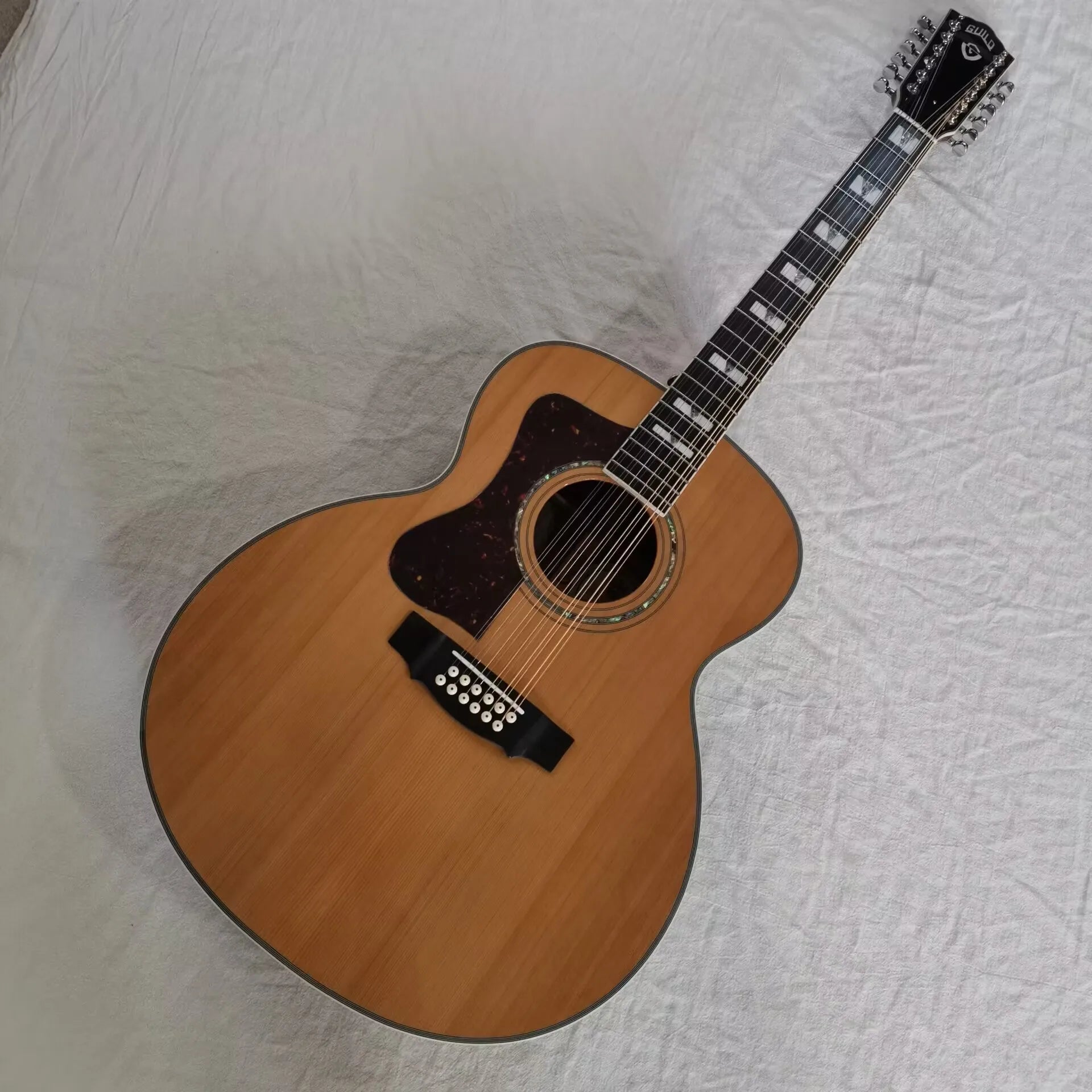 Lefty Guild F512 12-String Acoustic Electric Jumbo Guitar - ATSProducts