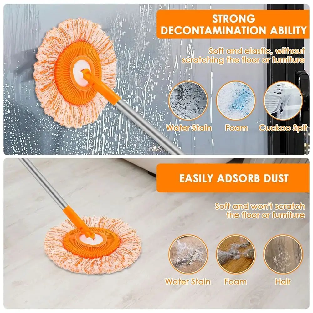 Round Cleaning Mop with Extension Pole - ATSProducts
