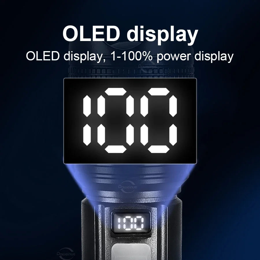 LED Flashlight Built-In Battery USB Rechargeable - ATSProducts