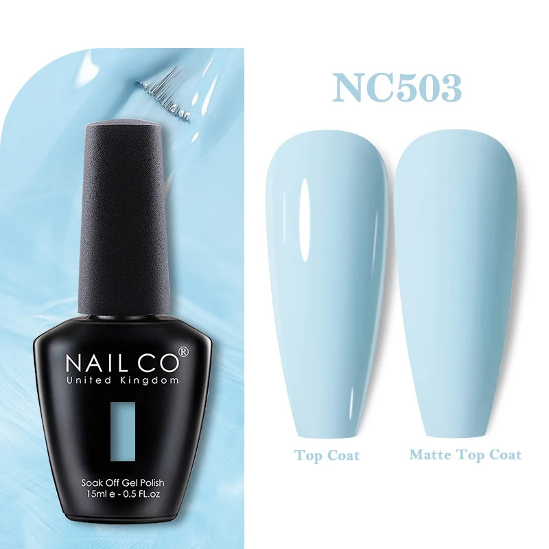 NAILCO 283Colors Gel Nail Polish Top Base Varnish
