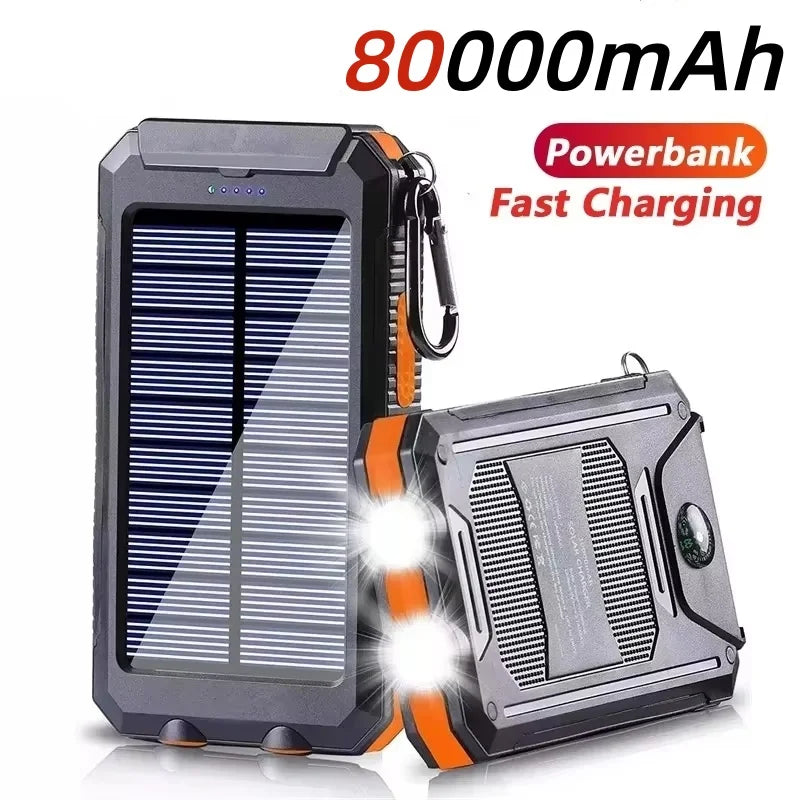 Solar Power 80000mAh Portable Power Bank