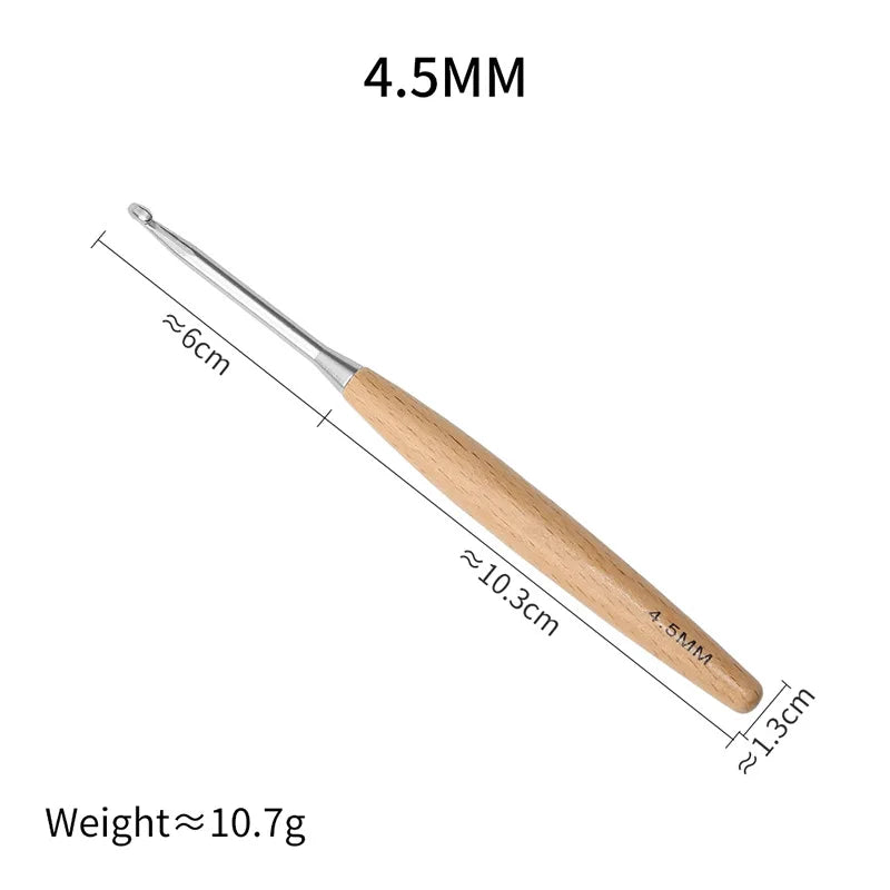 3-12mm Solid Wood Handle Crochet Hooks - ATSProducts