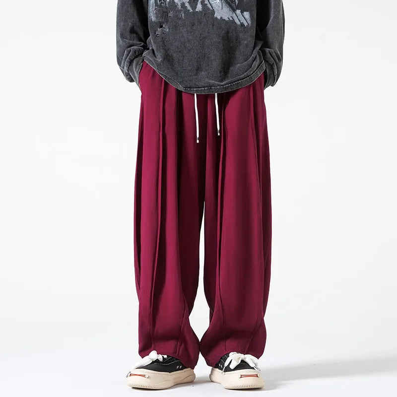 Favocent Men's Wide-Leg Pants