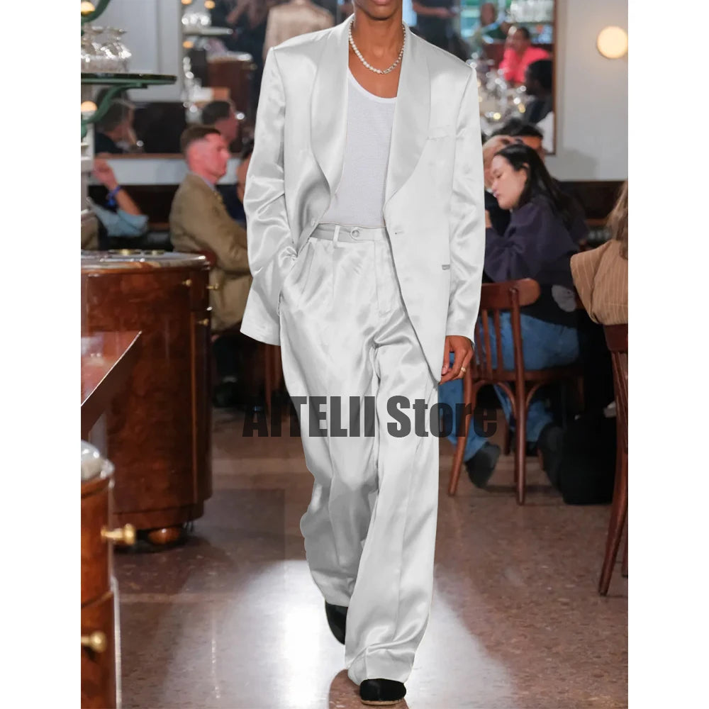 Satin Two-piece Suit - ATSProducts