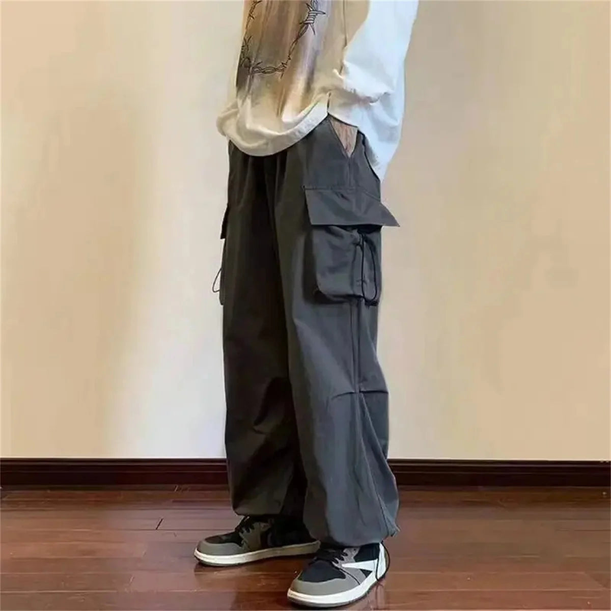 Vumeleal Harem Elastic Waist Cargo Pants - ATSProducts
