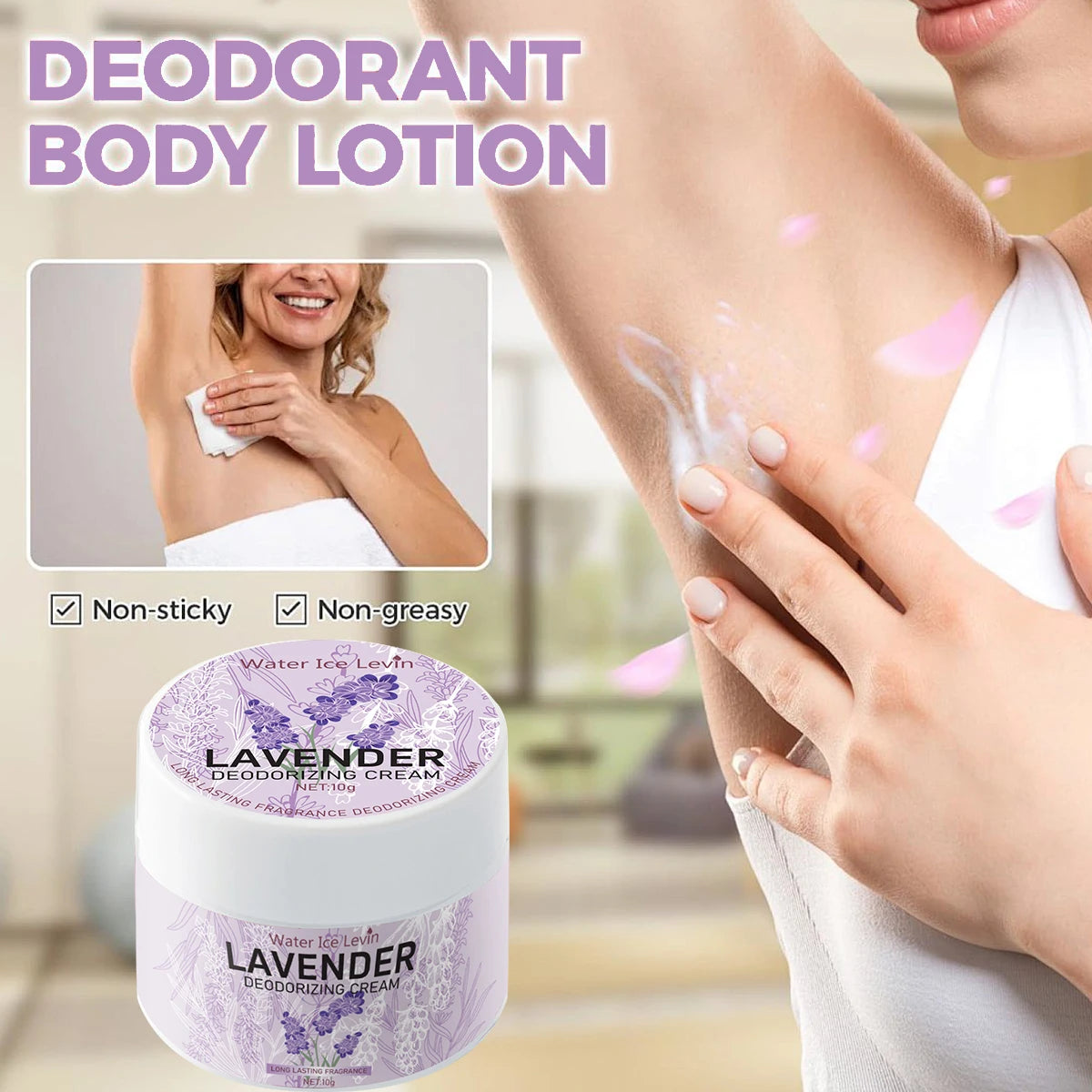 Deodorant Cream with Flower Ingredients to Moisturize Skin and Keep Dry with Natural Floral Fragrance and Lasting Fragrance Suitable for Various Parts - ATSProducts