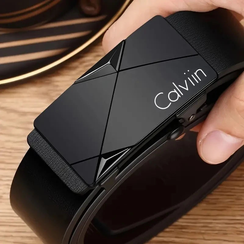 Leather Automatic Buckle Belt - ATSProducts