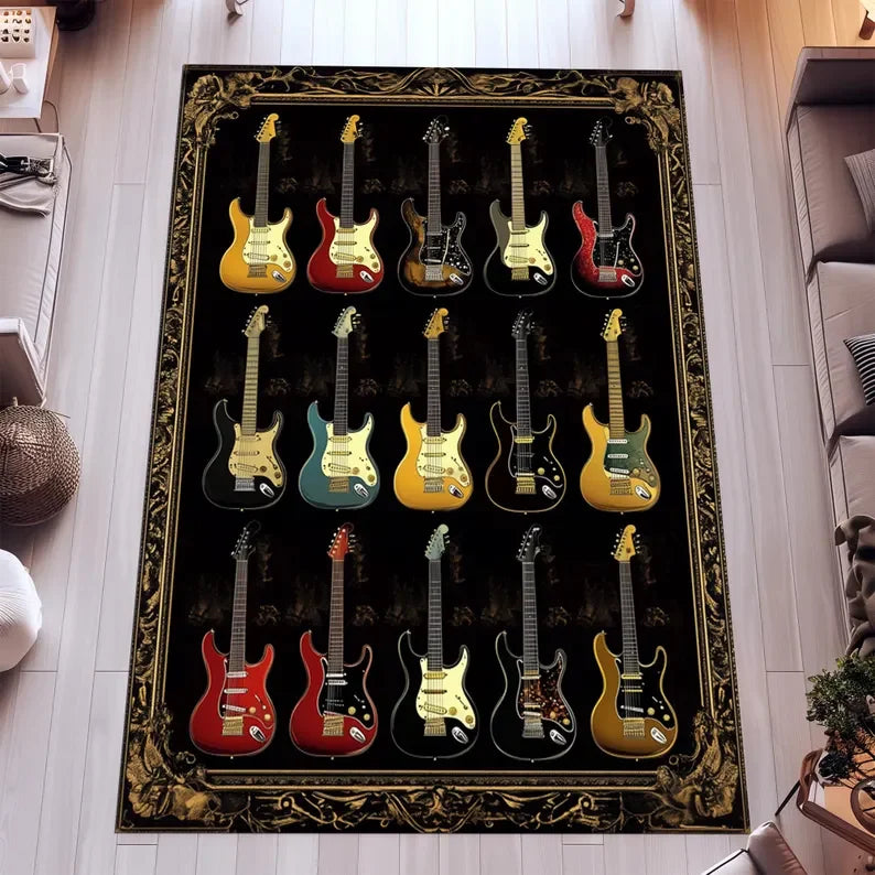 Guitar Themed Rug - ATSProducts