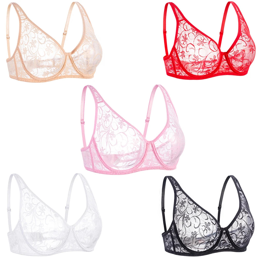 Lace Mesh Underwire Bras - ATSProducts