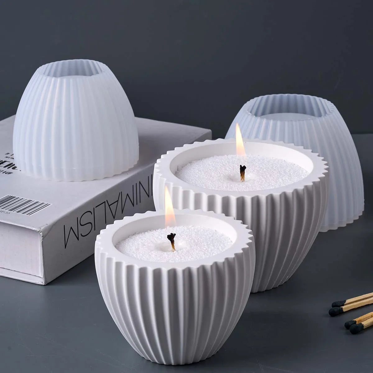 UdoCOol Round Striped Candle Jar - ATSProducts