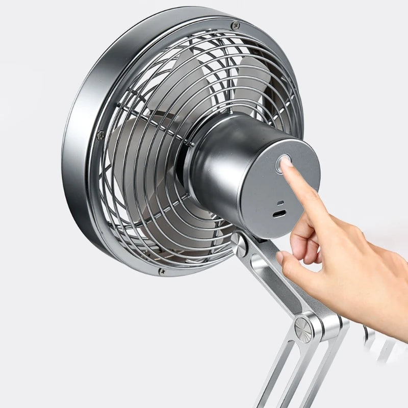Metal USB Charging Mini Fan 360 Degree Rotating Folding - ATSProducts