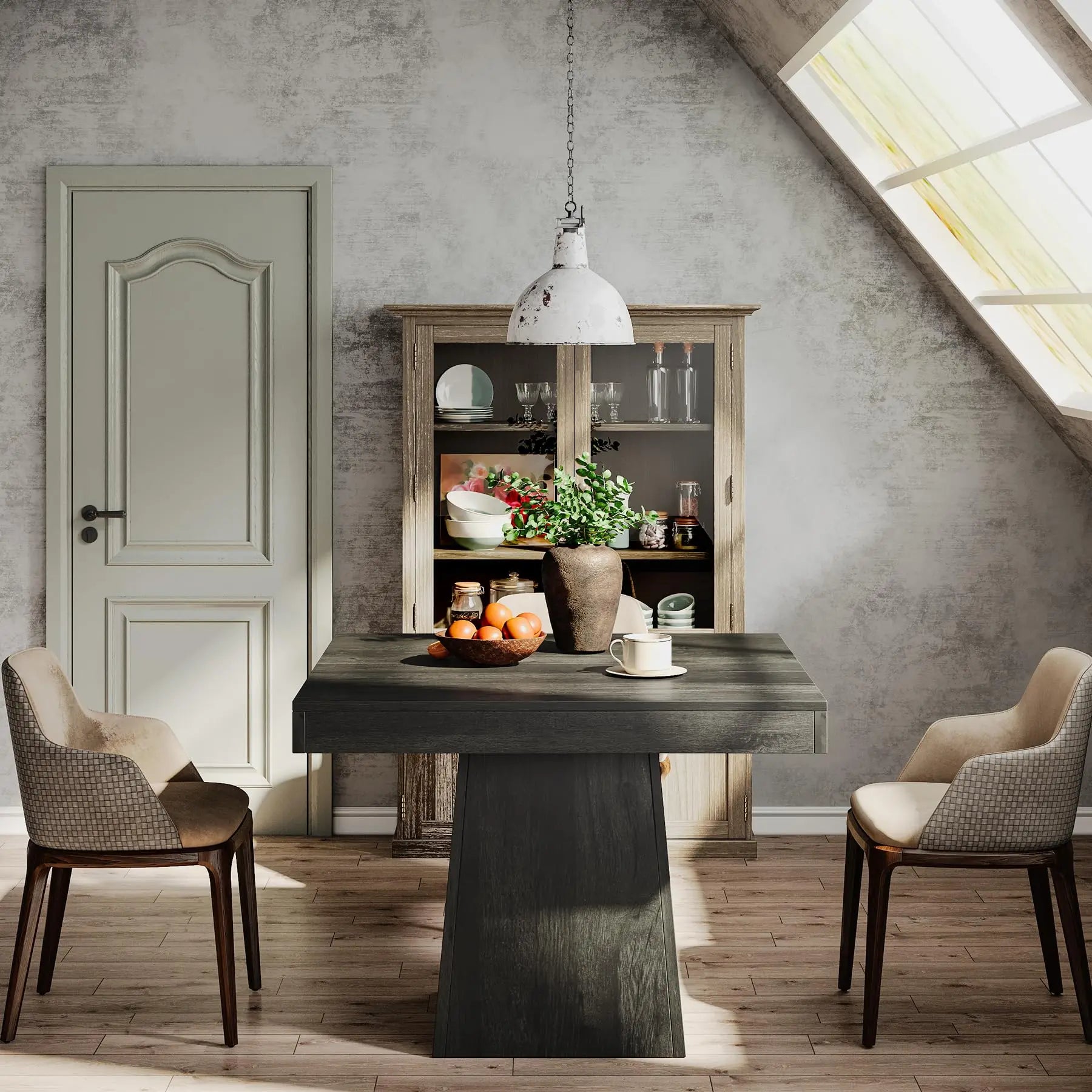 Tribesigns Square Dining Table for 4, 31.5-Inch With Sturdy Pedestal Base - ATSProducts