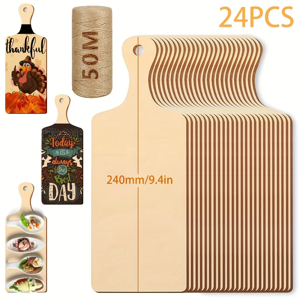 6pc/12pcs/24pcs Mini Wooden Cutting Board - ATSProducts