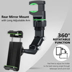 LRBH 360° Rearview Mirror Phone Holder 360°