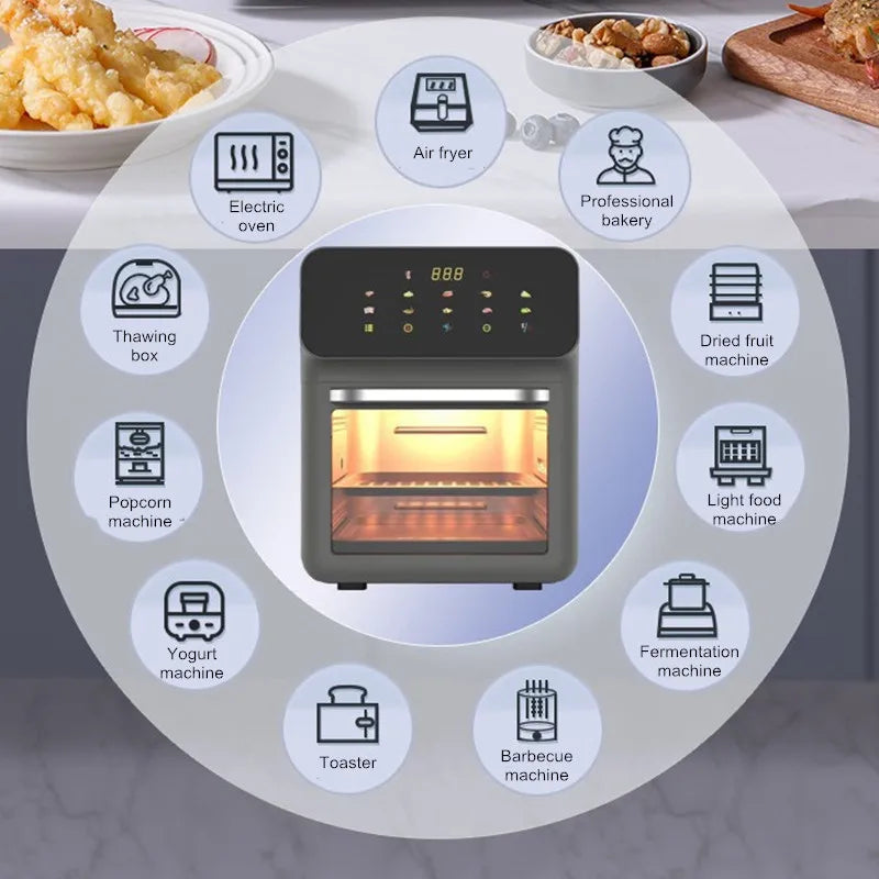 Pink Bunny 15L Visual Air Fryer