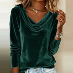 Bishan Elegant Velvet Long Sleeve Shirts - ATSProducts