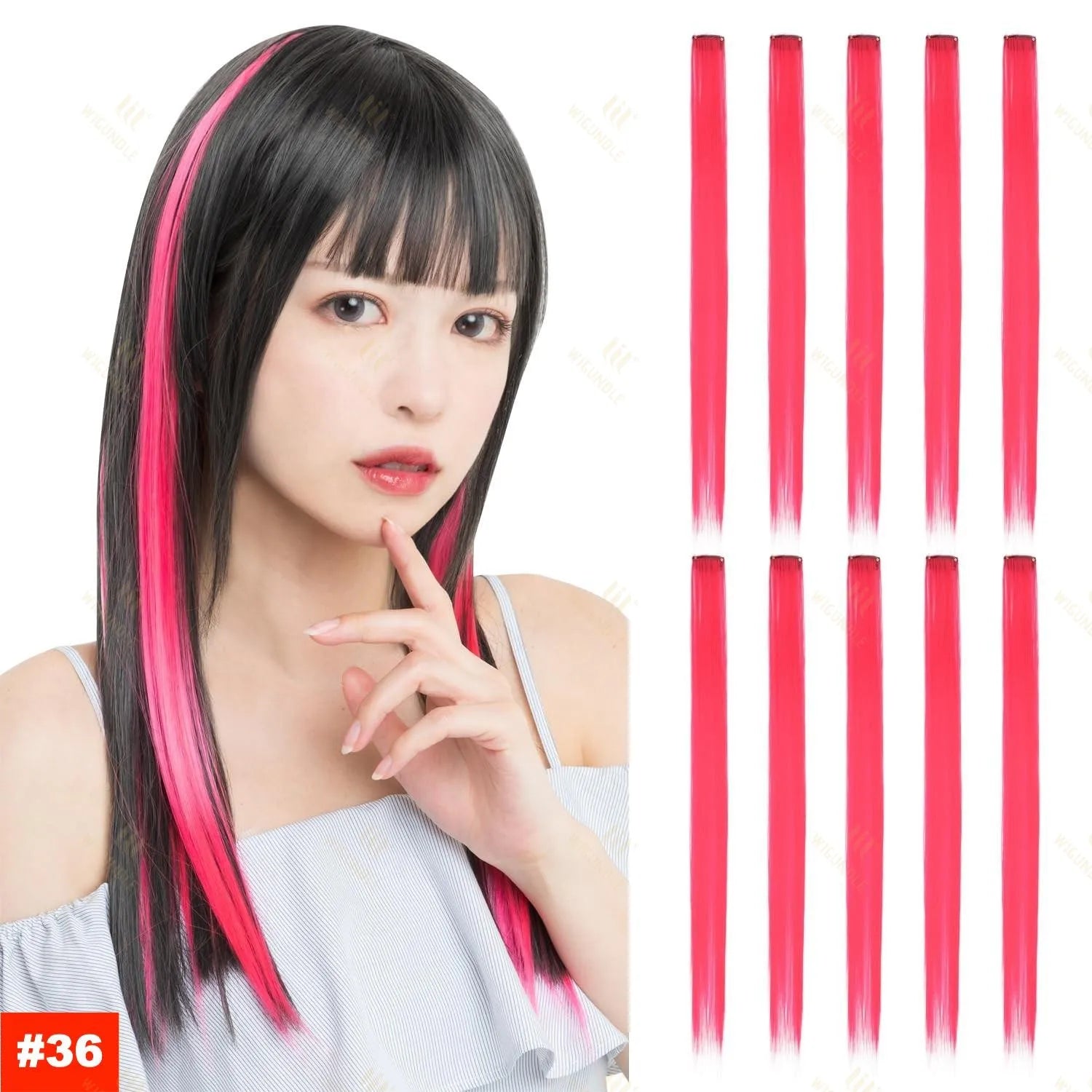 Xbuyit Colored Party Highlights Clip in HairExtension - ATSProducts