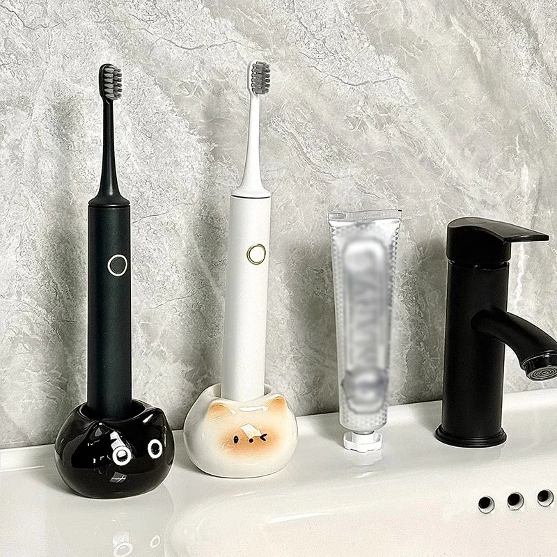 Cat Ceramic Toothbrush Holder - ATSProducts