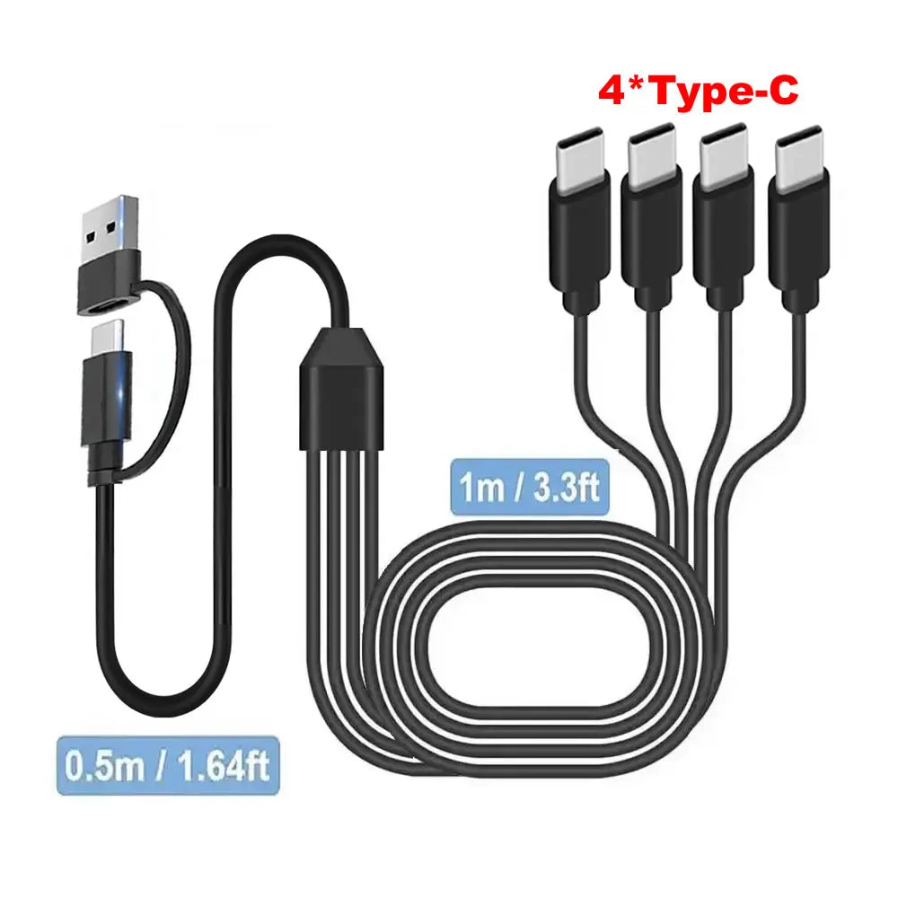 USB C Splitter Multi Charging Cable
